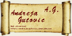 Andreja Gutović vizit kartica